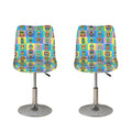Colorful Tiki Pattern Print Bar Stool Covers