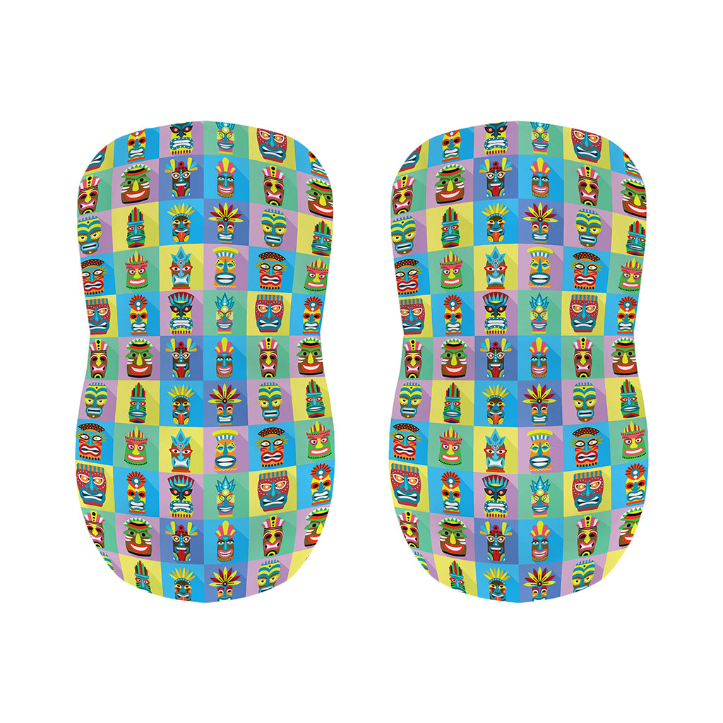 Colorful Tiki Pattern Print Bar Stool Covers