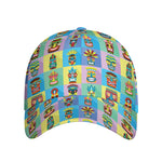 Colorful Tiki Pattern Print Baseball Cap