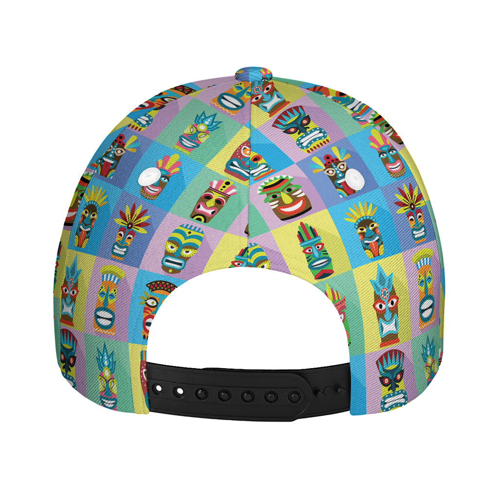 Colorful Tiki Pattern Print Baseball Cap