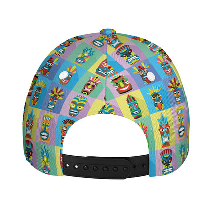 Colorful Tiki Pattern Print Baseball Cap