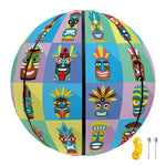 Colorful Tiki Pattern Print Basketball