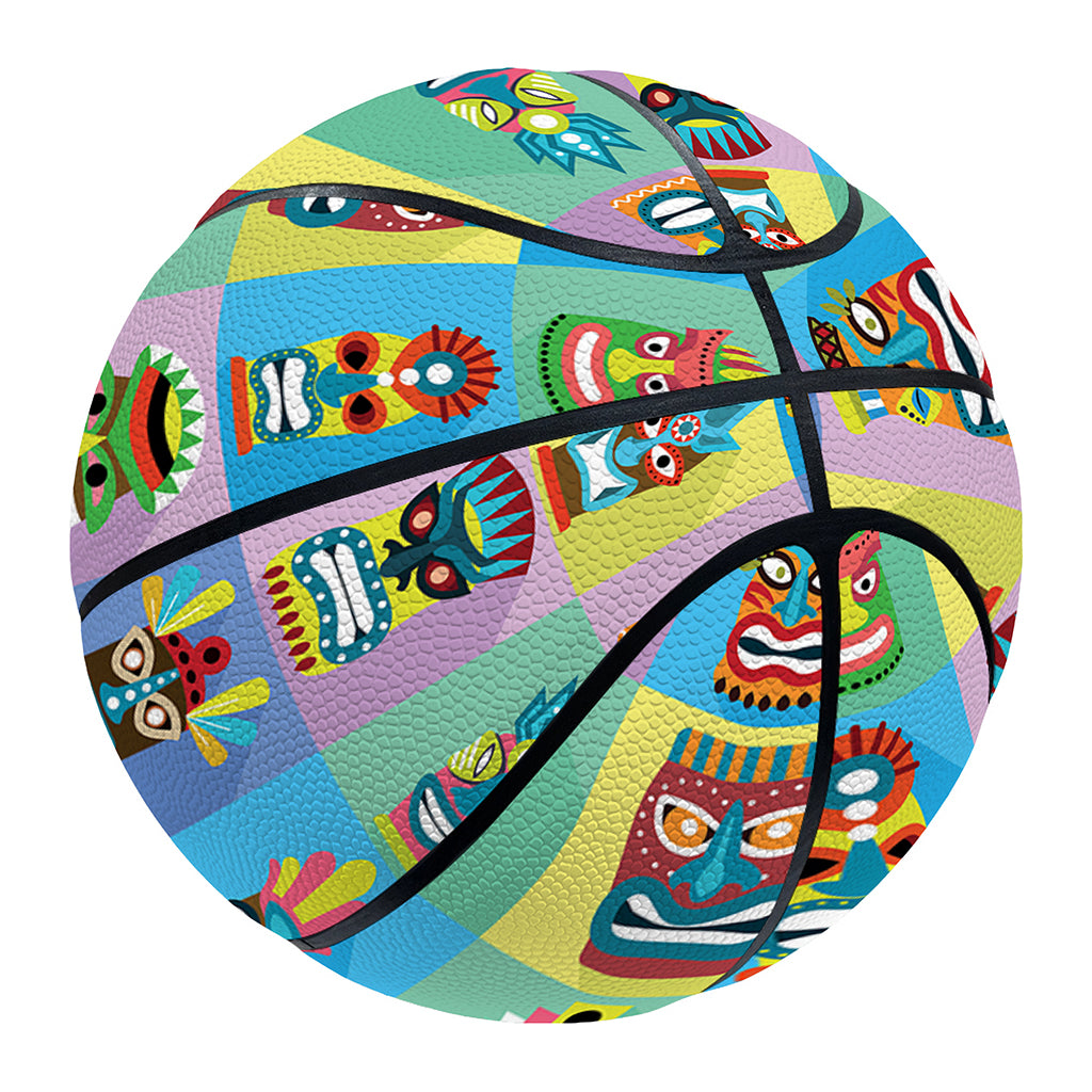 Colorful Tiki Pattern Print Basketball