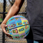 Colorful Tiki Pattern Print Basketball