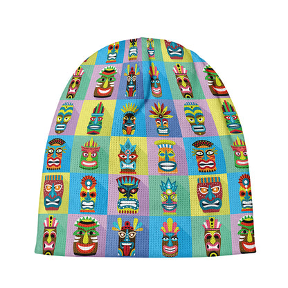 Colorful Tiki Pattern Print Beanie