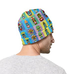 Colorful Tiki Pattern Print Beanie