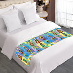 Colorful Tiki Pattern Print Bed Runner