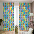 Colorful Tiki Pattern Print Dimout Pencil Pleat Curtains
