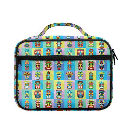 Colorful Tiki Pattern Print Briefcase Bible Bag