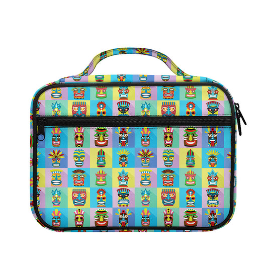 Colorful Tiki Pattern Print Briefcase Bible Bag