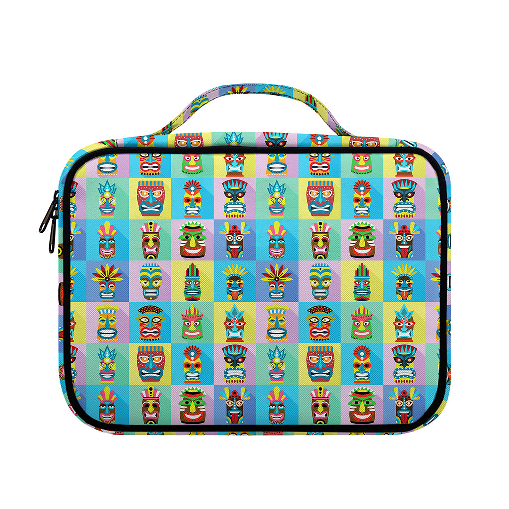 Colorful Tiki Pattern Print Briefcase Bible Bag