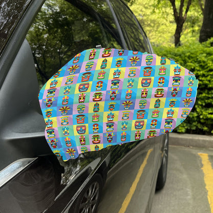 Colorful Tiki Pattern Print Car Side Mirror Covers