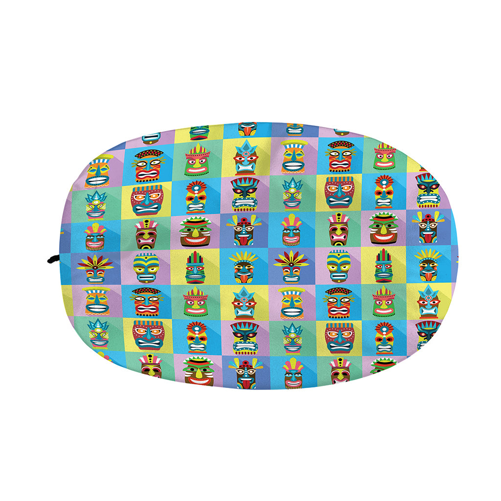 Colorful Tiki Pattern Print Car Side Mirror Covers