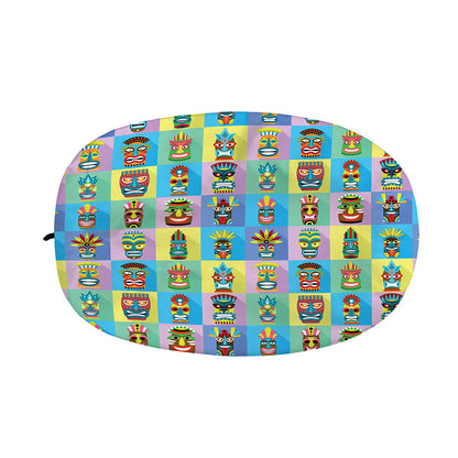 Colorful Tiki Pattern Print Car Side Mirror Covers