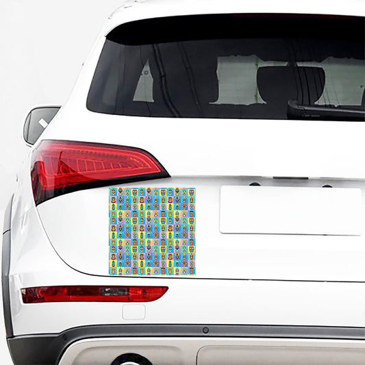 Colorful Tiki Pattern Print Car Sticker