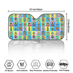 Colorful Tiki Pattern Print Car Windshield Sun Shade