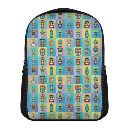 Colorful Tiki Pattern Print Casual Backpack