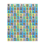 Colorful Tiki Pattern Print Curtain