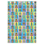 Colorful Tiki Pattern Print Curtain