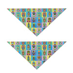 Colorful Tiki Pattern Print Dog Bandana