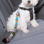 Colorful Tiki Pattern Print Dog Seat Belt