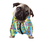Colorful Tiki Pattern Print Dog Zip Up Hoodie