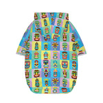 Colorful Tiki Pattern Print Dog Zip Up Hoodie