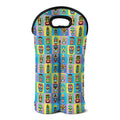 Colorful Tiki Pattern Print Double Neoprene Wine Tote