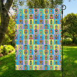 Colorful Tiki Pattern Print Garden Flag