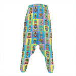Colorful Tiki Pattern Print Hammer Pants