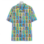 Colorful Tiki Pattern Print Hawaiian Shirt