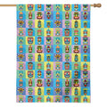 Colorful Tiki Pattern Print House Flag