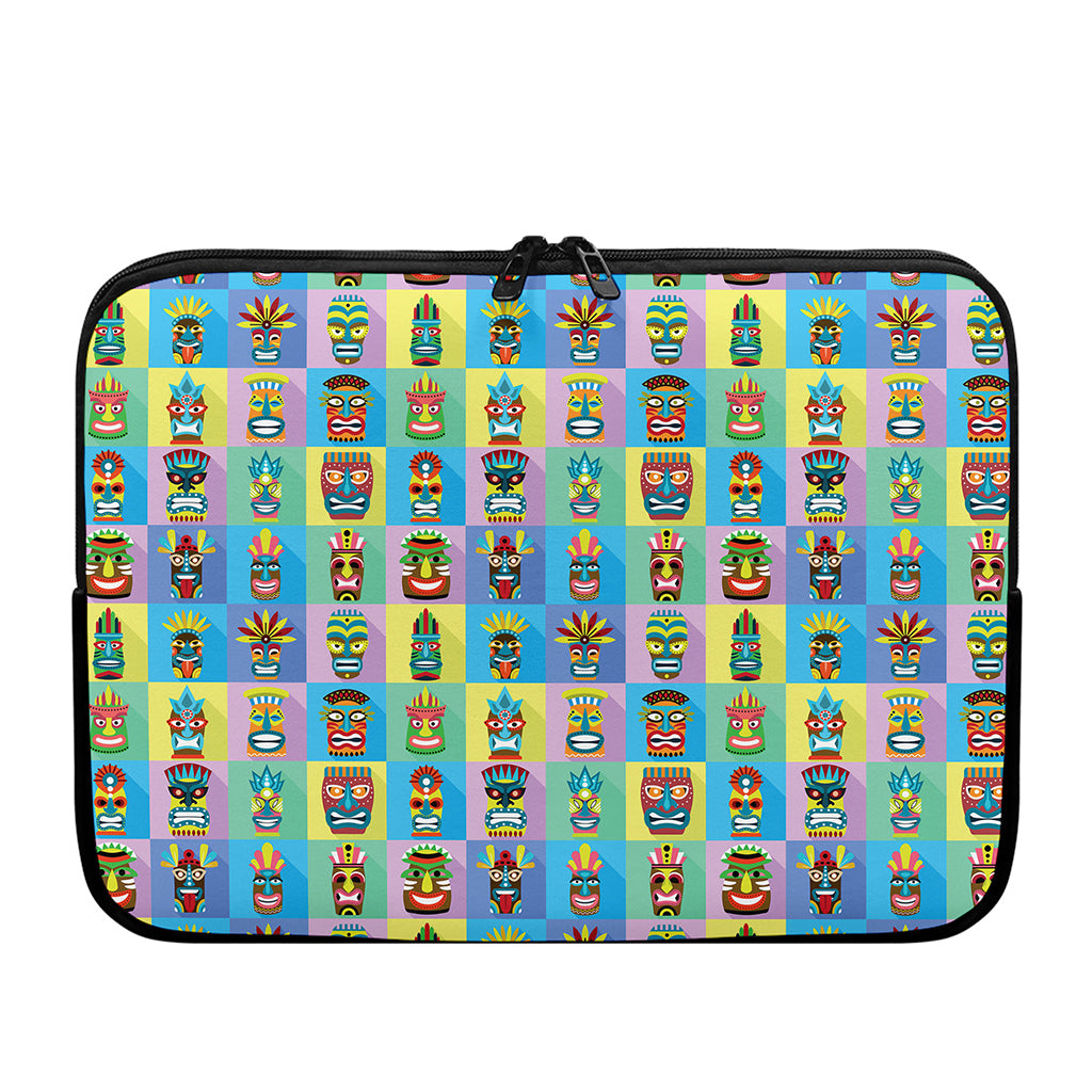 Colorful Tiki Pattern Print Laptop Sleeve