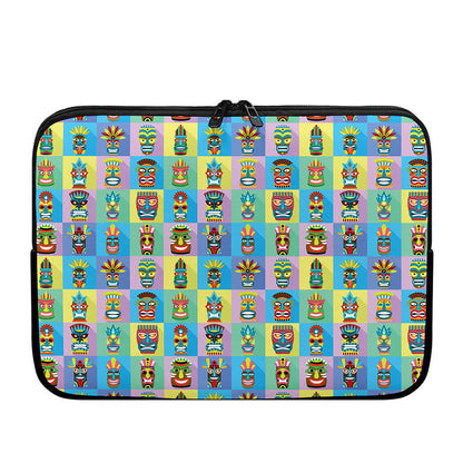 Colorful Tiki Pattern Print Laptop Sleeve
