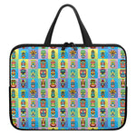 Colorful Tiki Pattern Print Laptop Sleeve With Handle