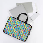 Colorful Tiki Pattern Print Laptop Sleeve With Handle