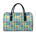 Colorful Tiki Pattern Print Leather Duffel Bag