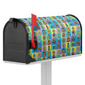 Colorful Tiki Pattern Print Mailbox Cover