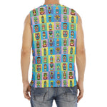 Colorful Tiki Pattern Print Men's Fitness Tank Top
