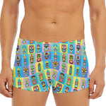 Colorful Tiki Pattern Print Men's Short Boxer Briefs