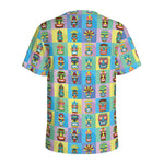 Colorful Tiki Pattern Print Men's Sports T-Shirt