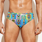 Colorful Tiki Pattern Print Men's Swim Briefs
