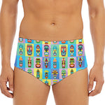 Colorful Tiki Pattern Print Men's Triangle Swim Briefs