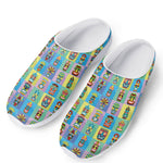 Colorful Tiki Pattern Print Mesh Casual Shoes