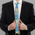 Colorful Tiki Pattern Print Necktie