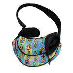 Colorful Tiki Pattern Print Pet Sling Carrier