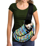 Colorful Tiki Pattern Print Pet Sling Carrier