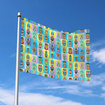 Colorful Tiki Pattern Print Polyester Flag
