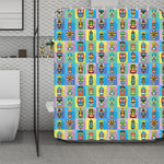 Colorful Tiki Pattern Print Polyester Shower Curtain