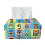 Colorful Tiki Pattern Print Rectangle Tissue Box Cover